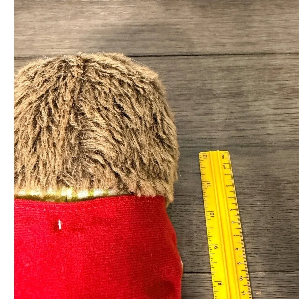 IKEA DRULLIG Plush Lion Stuffed Animal Character Green Gingham Red Vest Toy 14